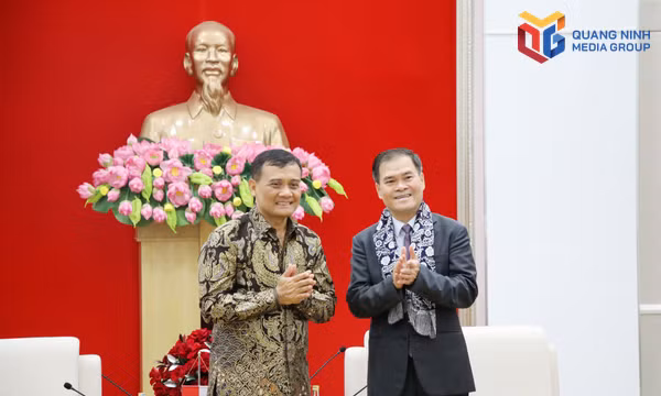 Chủ tịch UBND thành phố Quảng Ninh tiếp xã giao Đoàn đại biểu Indonesia