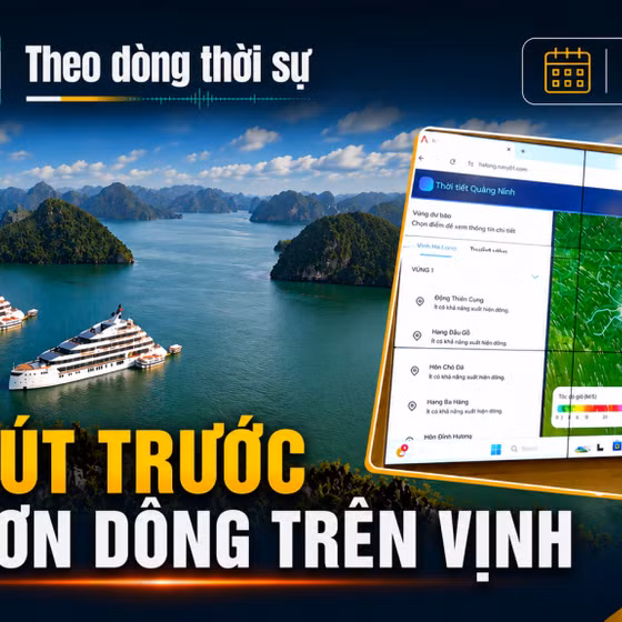 Theo dòng thời sự 28/7/2026: 30 phút trước một cơn dông trên Vịnh 